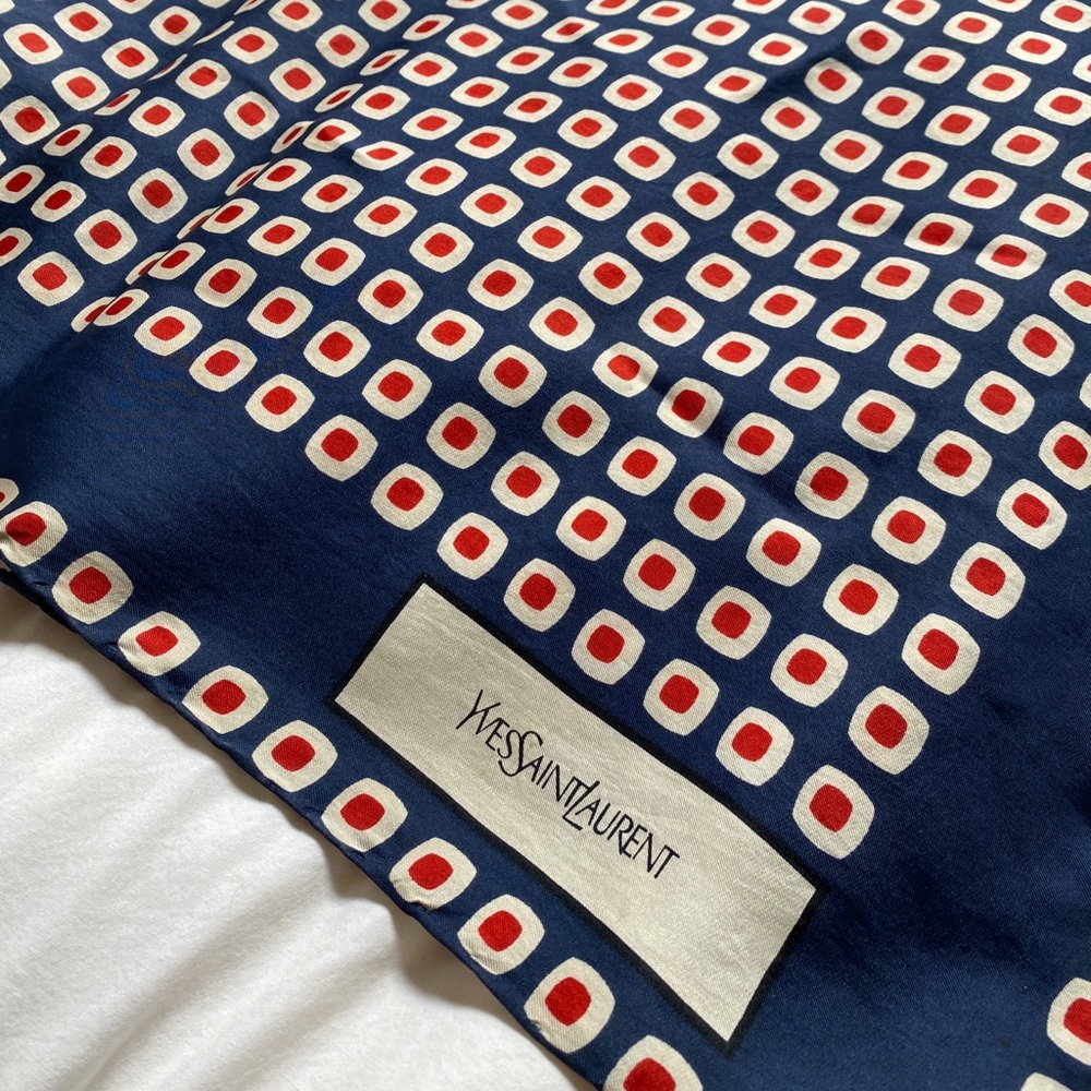 Vintage Yves Saint Laurent Silk Scarf
